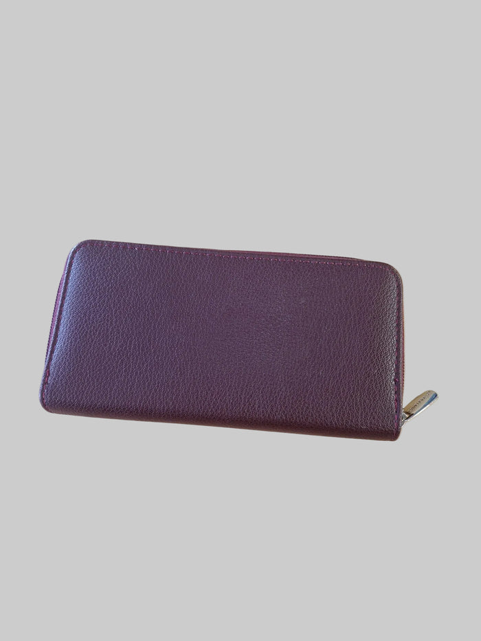 David Jones Purple Purse - Zip Around - Rectangle Leather