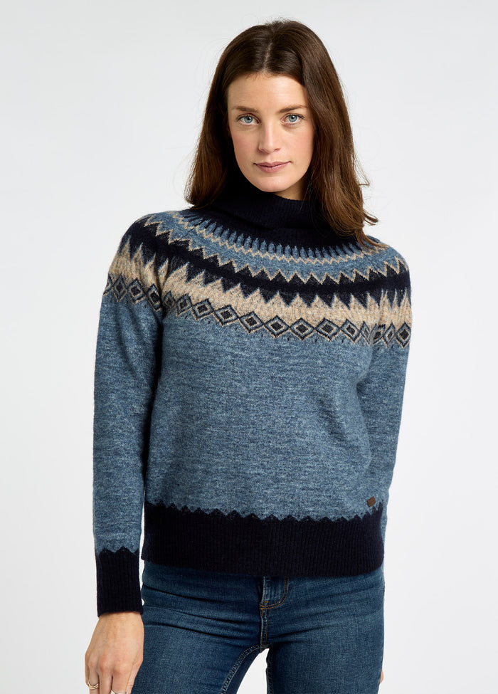 Devlin Women's Fair Isle pattern sweater - Navy Multi