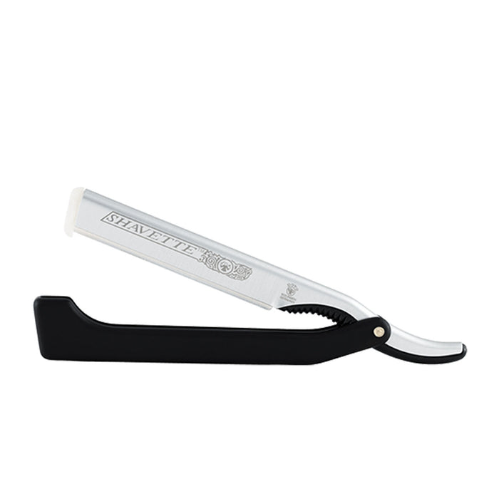 DOVO Shavette With Black Resin Handle.