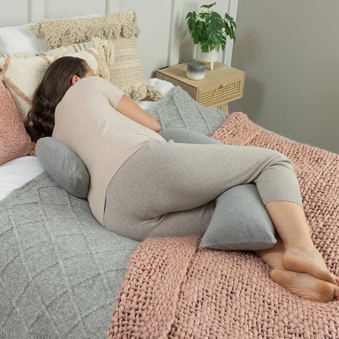Dreamgenii Support and Feeding Pillow - Grey Marl Cotton Jersey - ebebek - Black Friday