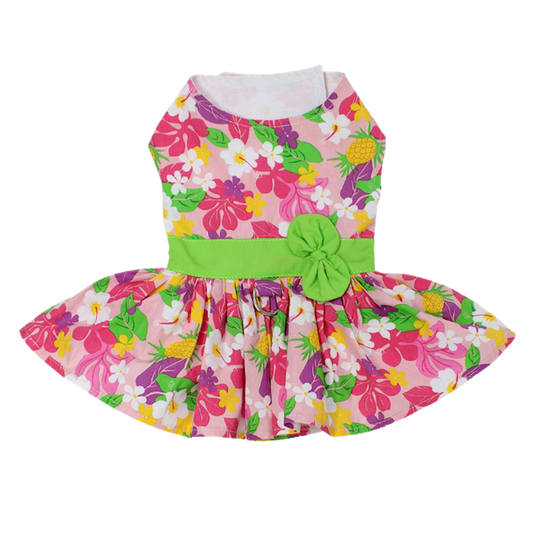 PINK-HAWAIIAN-FLORAL-HIBISCUS-DOG-PARTY-DRESS-BOULDERBARKS
