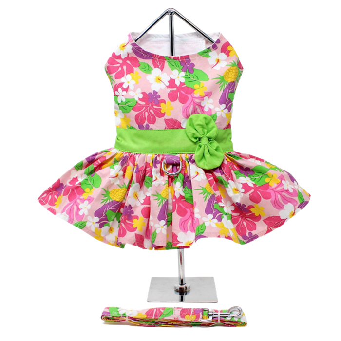 PINK-HAWAIIAN-FLORAL-HIBISCUS-DOG-PARTY-DRESS-BOULDERBARKS