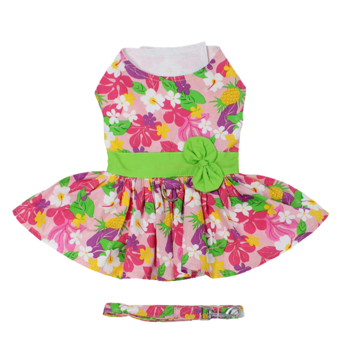 PINK-HAWAIIAN-FLORAL-HIBISCUS-DOG-PARTY-DRESS-BOULDERBARKS