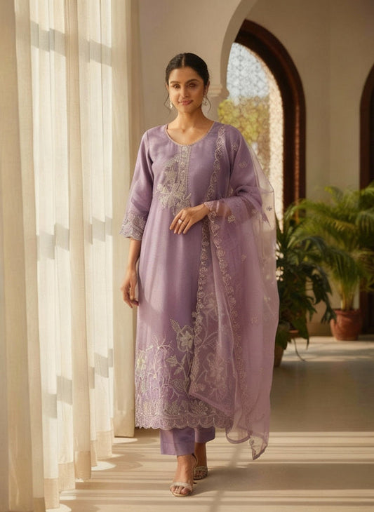 Elegant Embroidered Salwar Suit with Dupatta