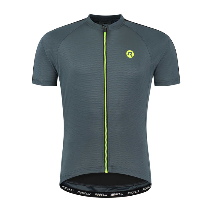Rogelli Explore fietsshirt heren grijs korte mouw voorkant.