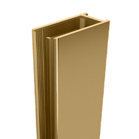 EXTENDED U channel Anodised aluminium - Brushed Brass/Gold - Image 1