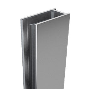 EXTENDED U channel Anodised aluminium - Polished Chrome, Deep Shower Screen Wall Channel - Image 1