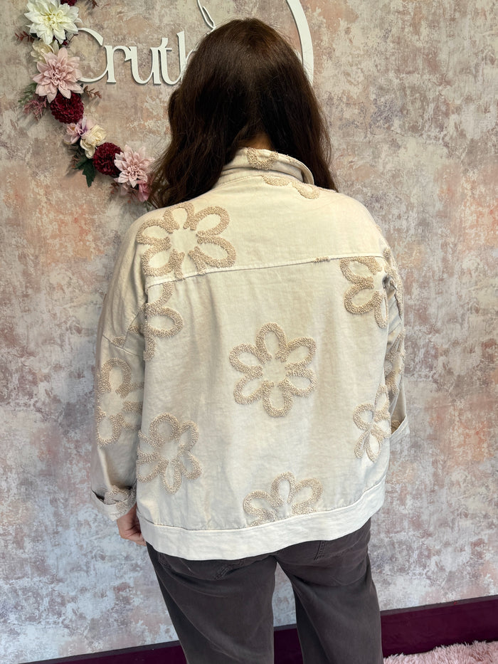 Fia Floral Cotton Denim Jacket