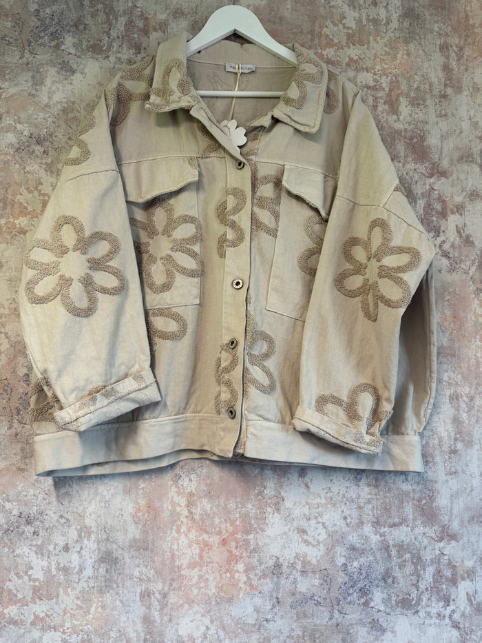 Fia Floral Cotton Denim Jacket