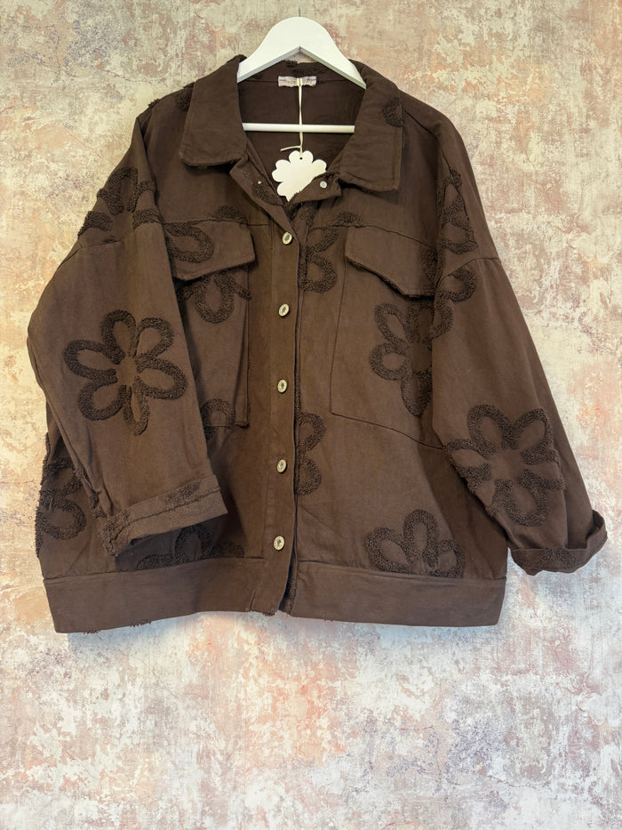 Fia Floral Cotton Denim Jacket