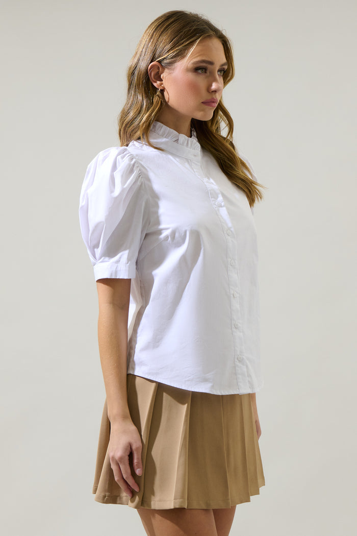 Finley Ruffle Button Down Top