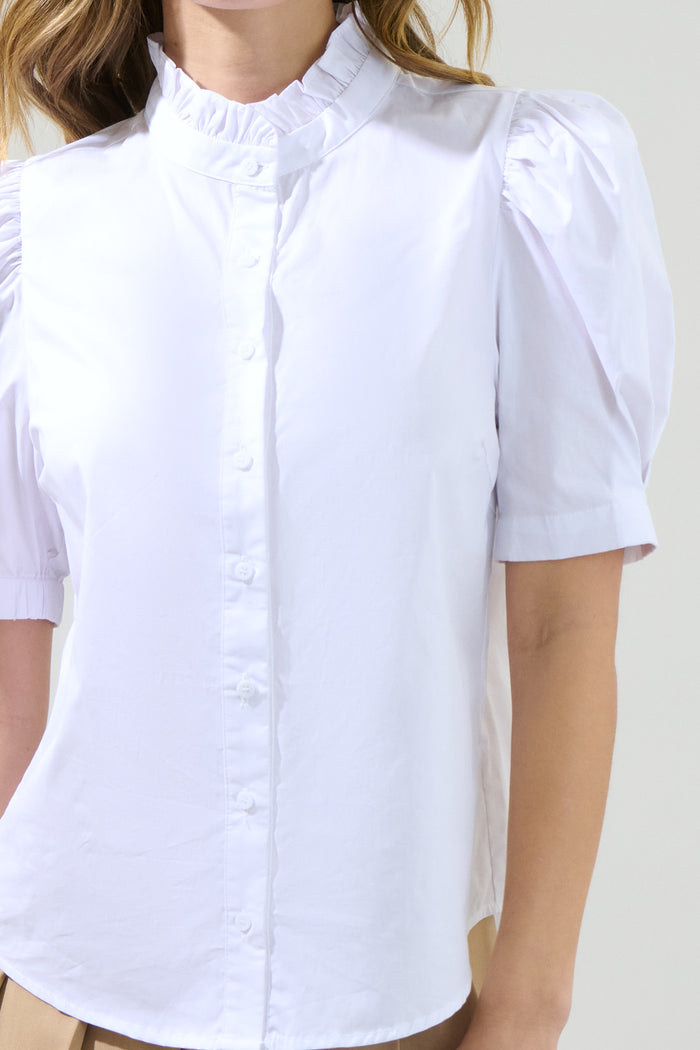 Finley Ruffle Button Down Top