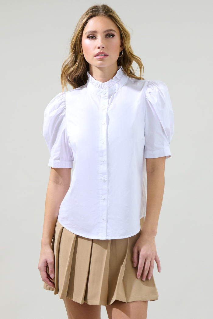 Finley Ruffle Button Down Top