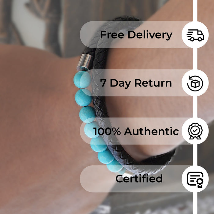 Firoza Leather Bracelet