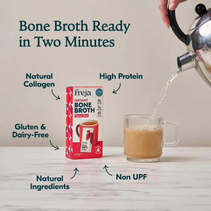 Freja Instant Bone Broth Classic Beef 4 sachets x 12g