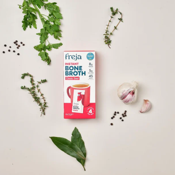 Freja Instant Bone Broth Classic Beef 4 sachets x 12g