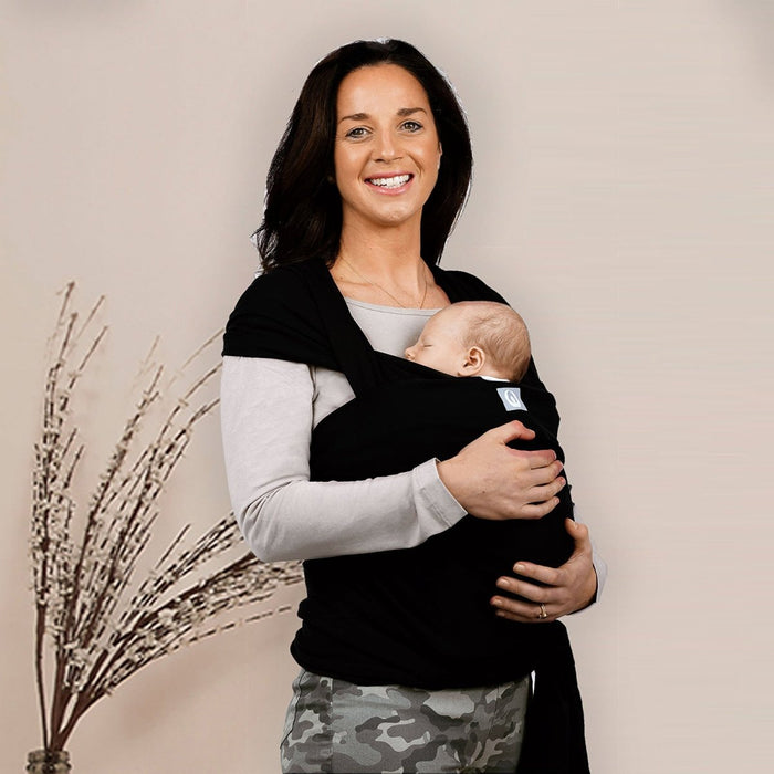 Gaia Carry Stretchy Baby Wrap Pure Tencel - Ebony - ebebek - Black Friday