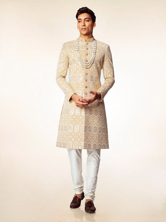 Gold Royal Embroidered Sherwani