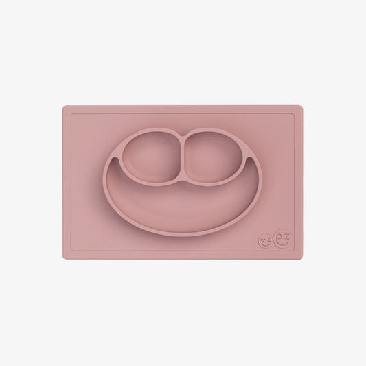 Happy Mat in Blush by ezpz / The Original All-In-One Silicone Plates & Placemats that Stick to the Table #color_blush