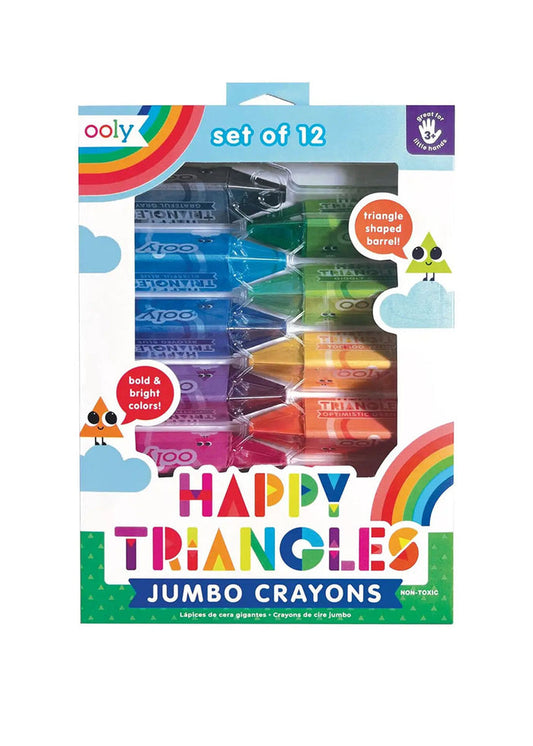 Happy Triangles Jumbo Crayons