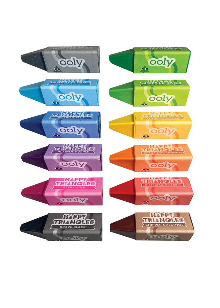 Happy Triangles Jumbo Crayons