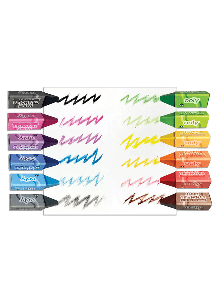 Happy Triangles Jumbo Crayons