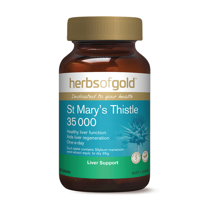 Herbs of Gold St Mary's Thistle 35 000 - 60 Tablets - L'Organic