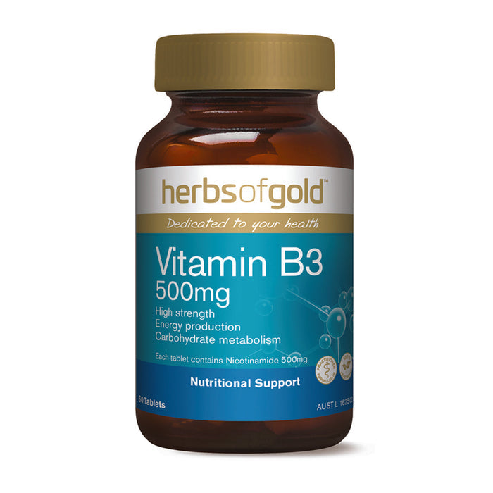 Herbs of Gold Vitamin B3 500mg - 60 tablets - L'Organic