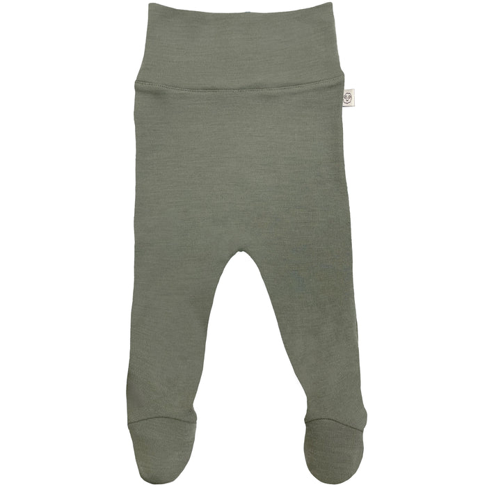 Imperfect Baby Footed Pants, Merino Wool, Sage