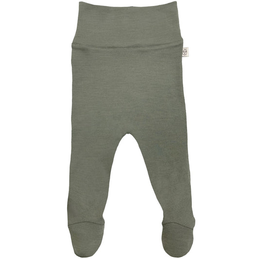 Imperfect Baby Footed Pants, Merino Wool, Sage