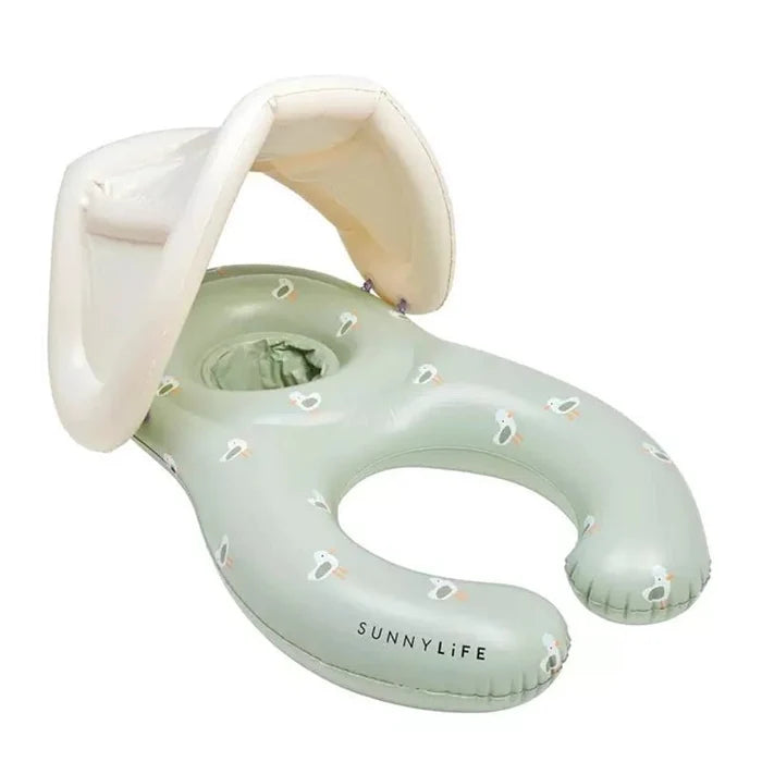 Inflatable Baby Float with Safety Seat and Sunshade - Sammy the Seagull