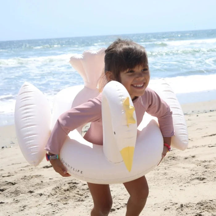 SUNNYLIFE Inflatable Kids Pool Ring Float for Swimming and Water Play - Princess Swan in Kuwait - Waha Lifestyle