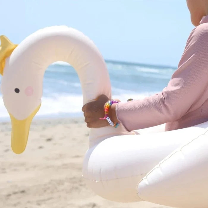Inflatable Kids Pool Ring Float for Swimming and Water Play - Princess Swan