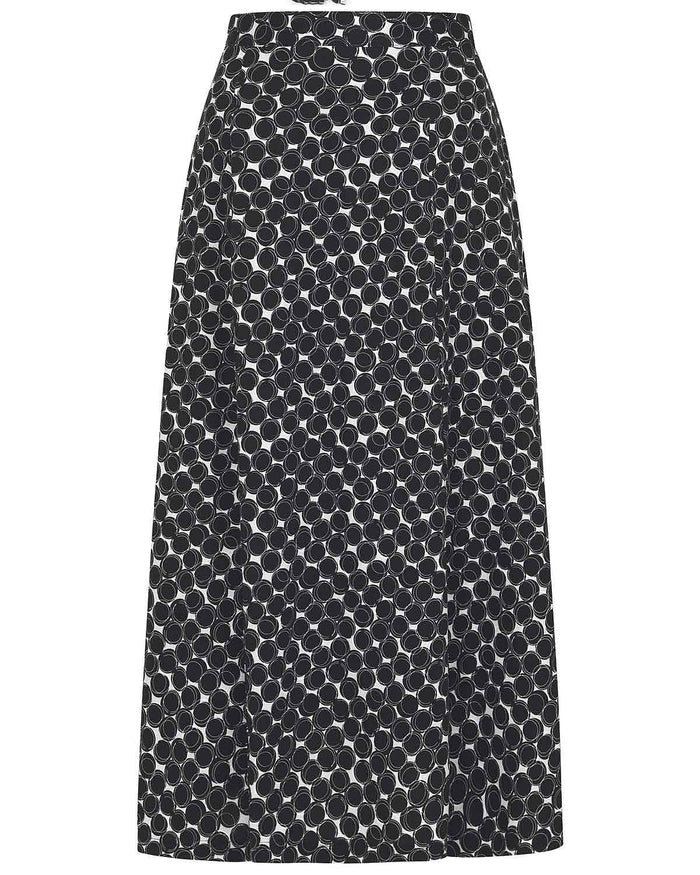 Iona Patterned Pure Cotton Pull On Skirt - Image 2 - The Classic Boutique