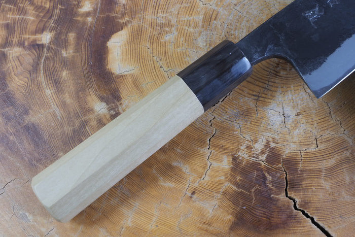 Ishizuchi (from Tosa) - Blue-2 Steel Kurouchi Double Edged Deba Knife (15cm/16.5cm/18cm)