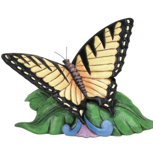 JIM SHORE Yellow Swallowtail Butterfly Figurine