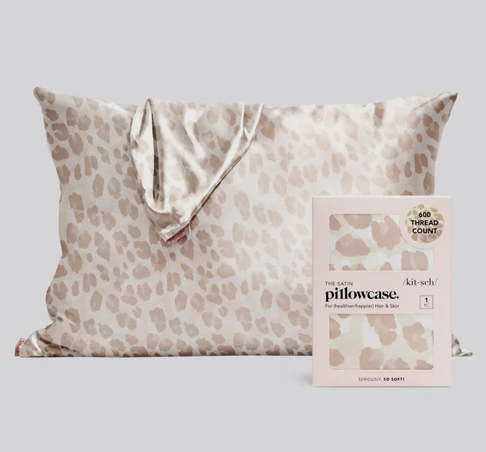Kitsch Satin Pillowcase-Leopard