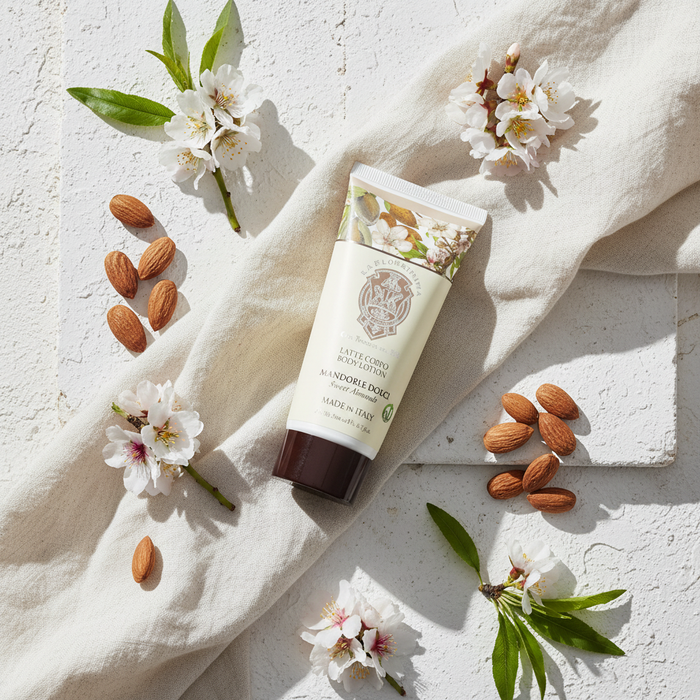 La Florentina Sweet Almond Body Lotion – Flat Lay