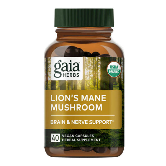 Gaia Herbs Lion's Mane Mushroom Brain & Nerve Support _1