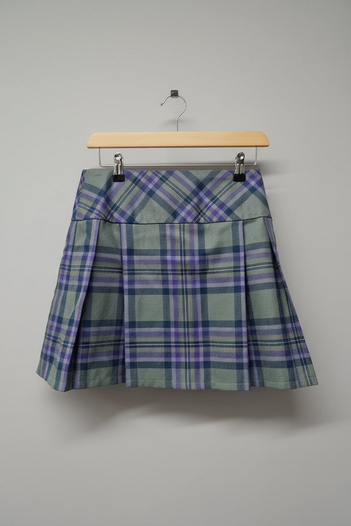 Lochcarron Wool Tartan Kilt Skirt UK 10 EU 38 Buckled Pleated - USED