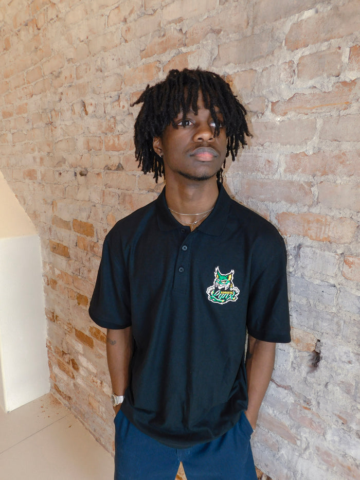 Lynx Lockup Polo Black