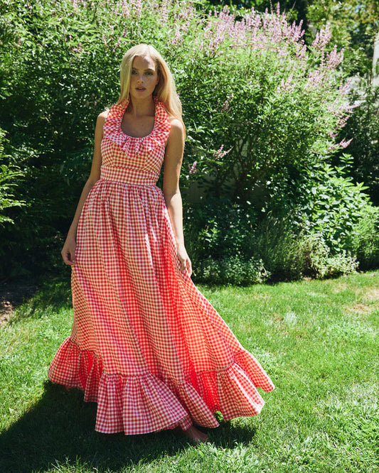 Margot Dress in Cherry Gingham