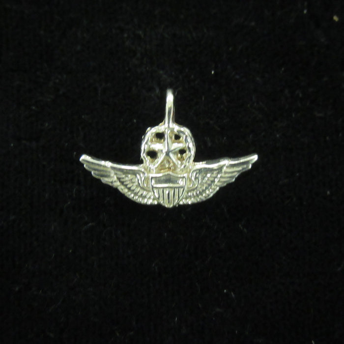 Master Aviator Wings 3/4"White Gold Pendant