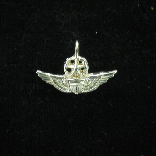 Master Aviator Wings 3/4"White Gold Pendant