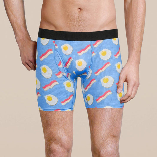 Men's Bacon and Eggs Boxer Brief Underwear - Intimate Whispers