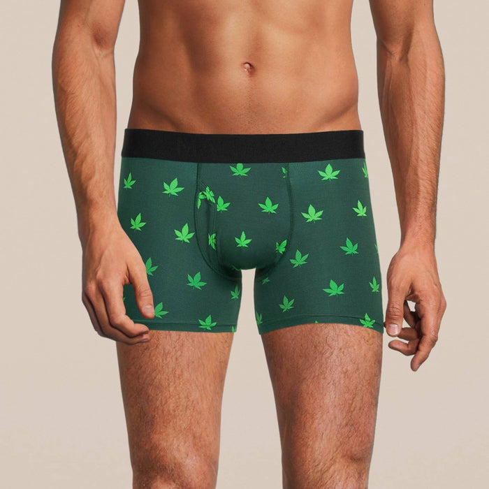 Men's Weed Boxer Briefs Underwear with Pouch - Intimate Whispers