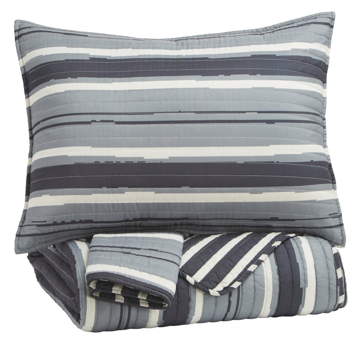Merlin Q420003F GrayCream Full Coverlet Set