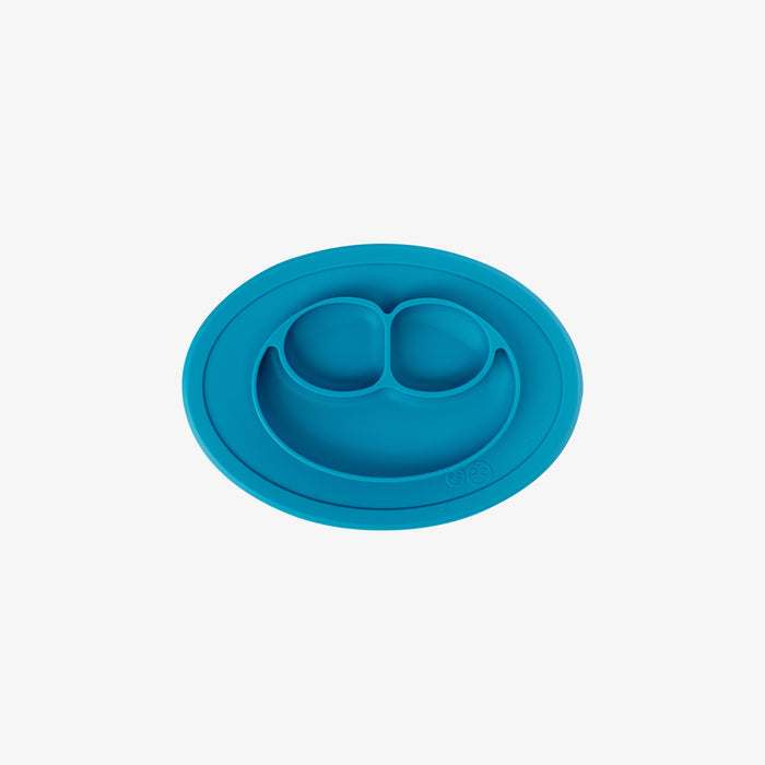 The Mini Mat in Blue by ezpz / Self-Suctioning Silicone Plate + Placemat #color_blue