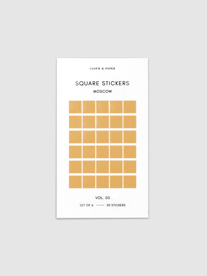 Mini Shape Sticker Set with Transparent Moscow Stickers displayed against a neutral background.