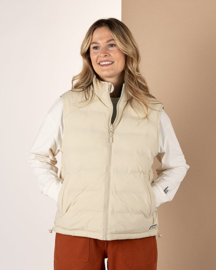 Myka -Womens Reversible Gilet Blue/Cream